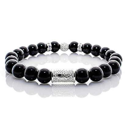 Onyx Perlen Luna 925 Sterling Silber