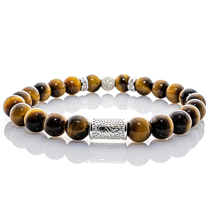 Tigerauge Perlen Luna 925 Sterling Silber