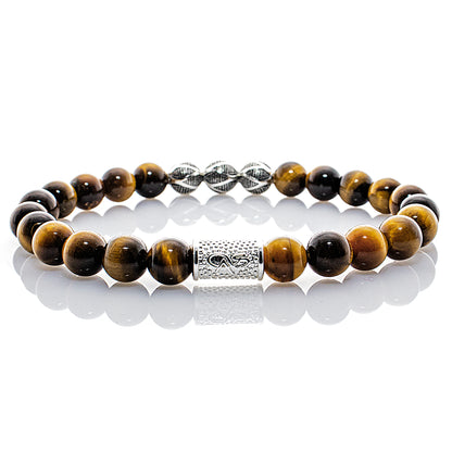 Tigerauge Perlen Excelsior Silver 925 Sterling Silber