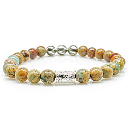 Serpentin Perlen Excelsior Silver 925 Sterling Silber