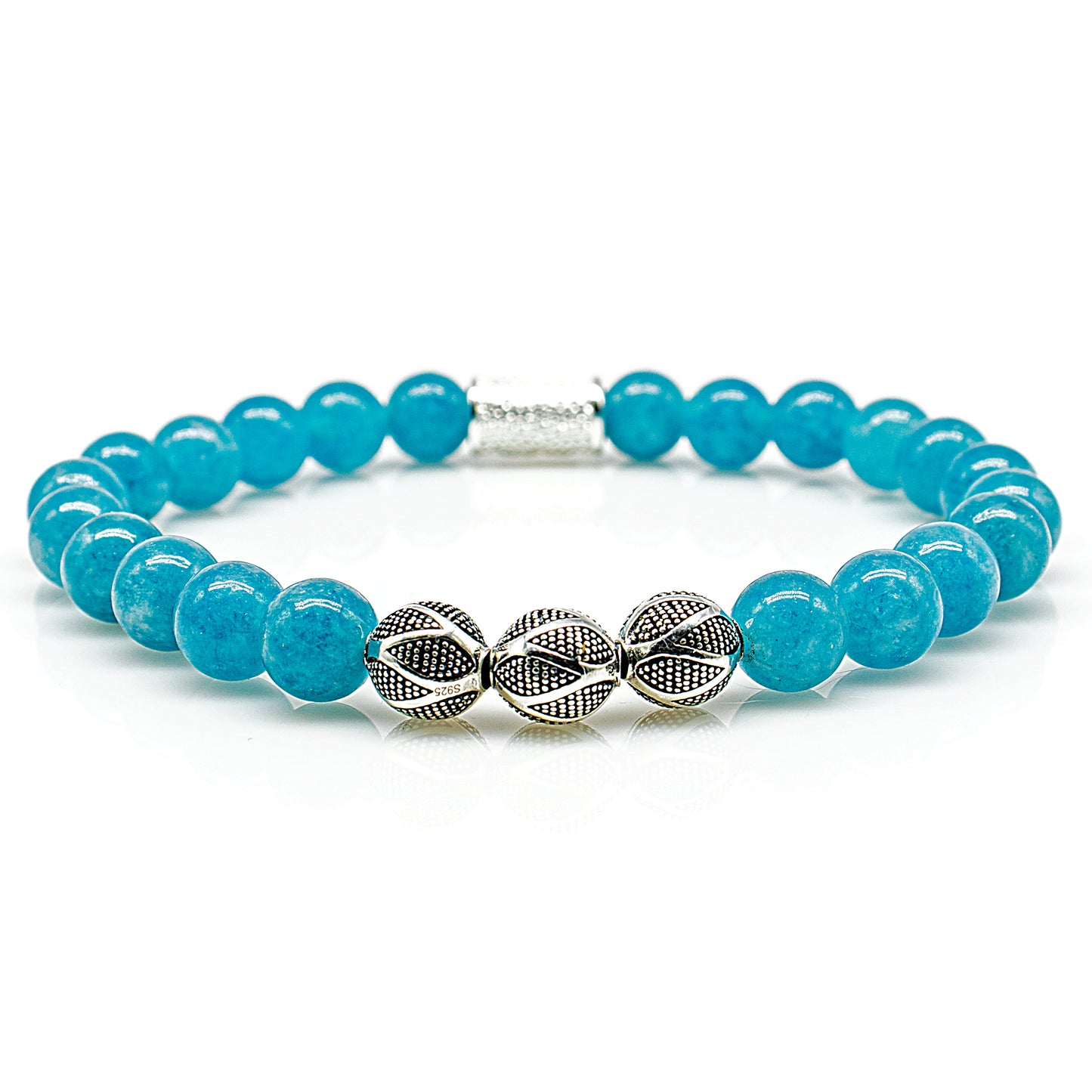 Amazonite Perlen Excelsior Silver 925 Sterling Silber