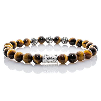 Tigerauge Perlen Excelsior Silver 925 Sterling Silber