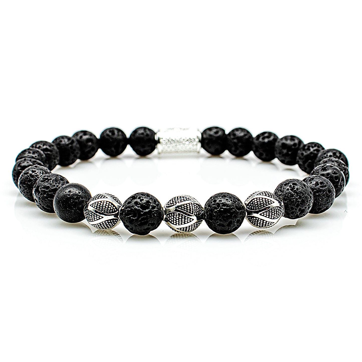 Lava Perlen Excelsior Silver 925 Sterling Silber
