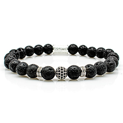 Lava Perlen Royal Crown 925 Sterling Silber