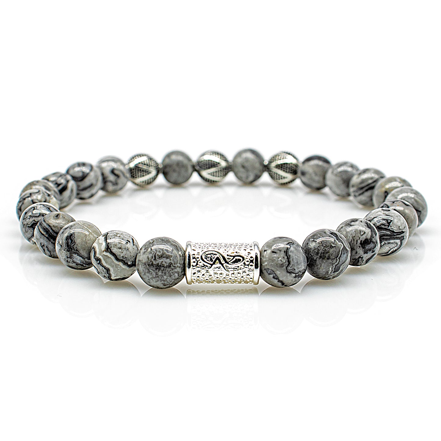 Jaspis Perlen Excelsior Silver 925 Sterling Silber