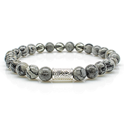 Jaspis Perlen Excelsior Silver 925 Sterling Silber