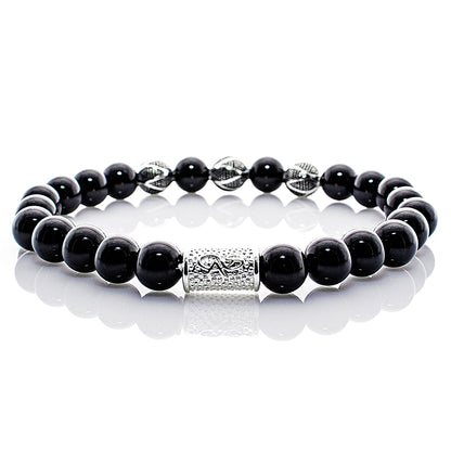 Onyx Schwarz Perlen Excelsior Silver 925 Sterling Silber