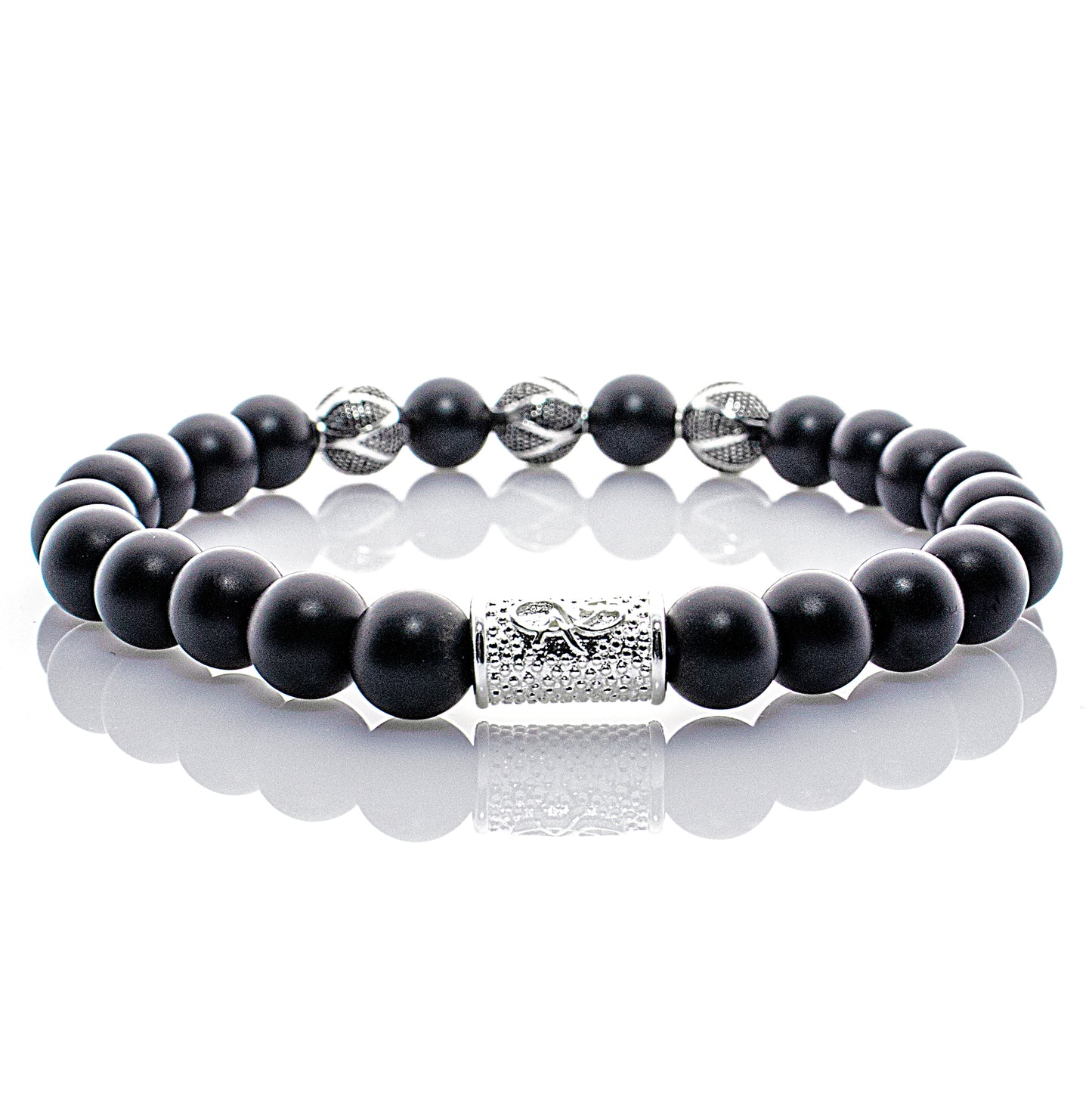 Onyx Matt Perlen Excelsior Silver 925 Sterling Silber