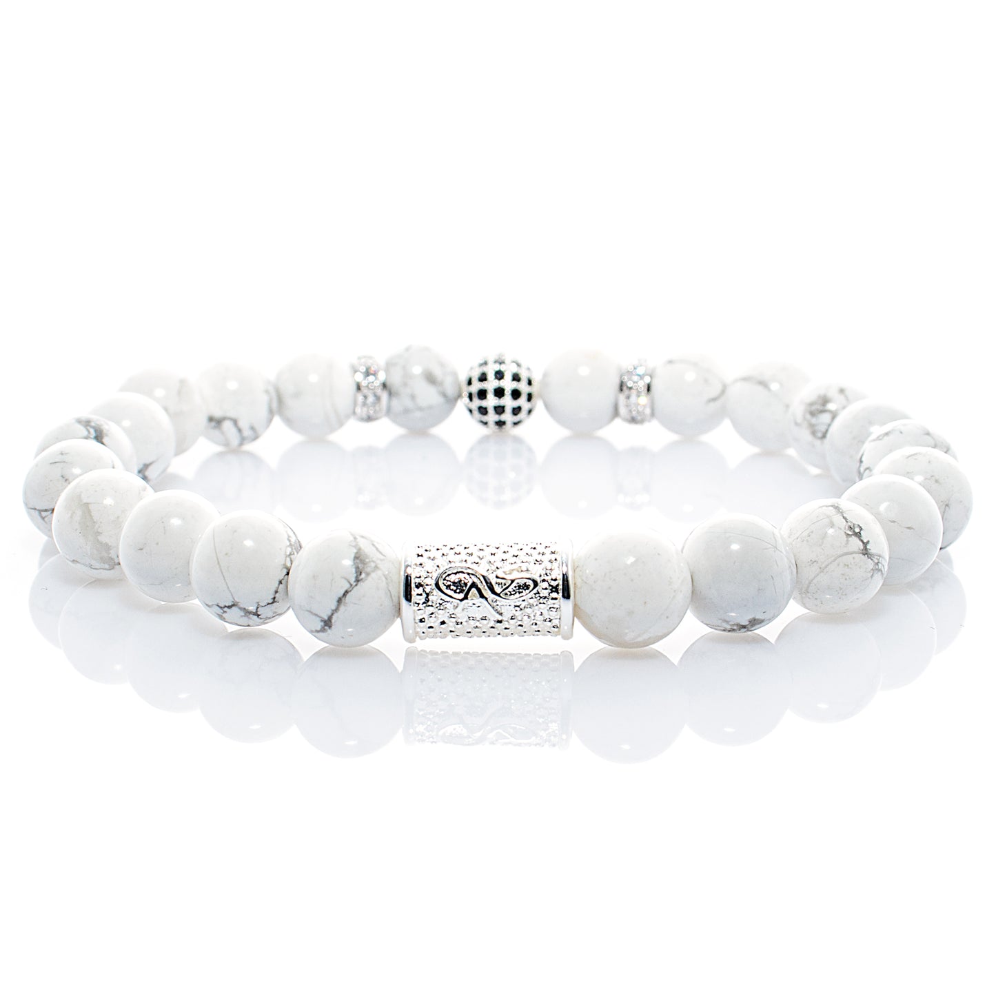 Howlith Perlen Royal Crown 925 Sterling Silber