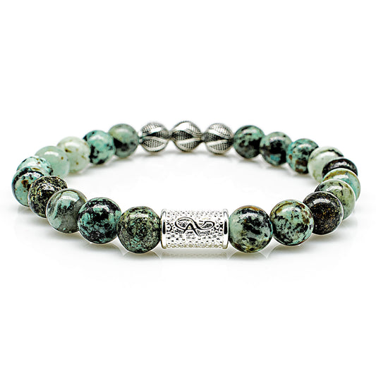 African Türkis Perlen Excelsior Silver 925 Sterling Silber