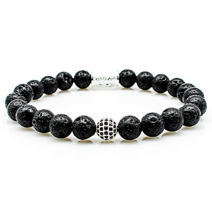 Lava Perlen Royal Beads 925 Sterling Silber