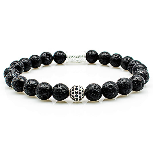 Lava Perlen Royal Beads 925 Sterling Silber