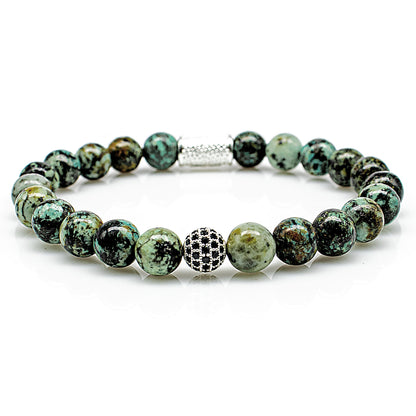 African Türkis Royal Beads 925 Sterling Silber