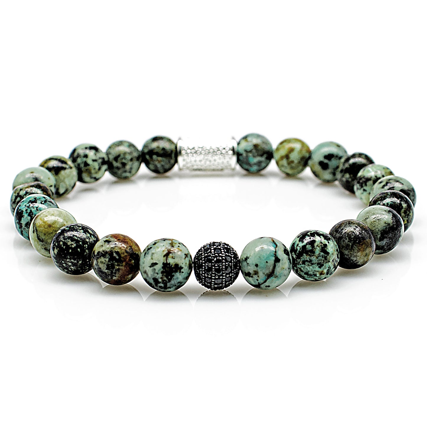African Türkis Royal Beads 925 Sterling Silber