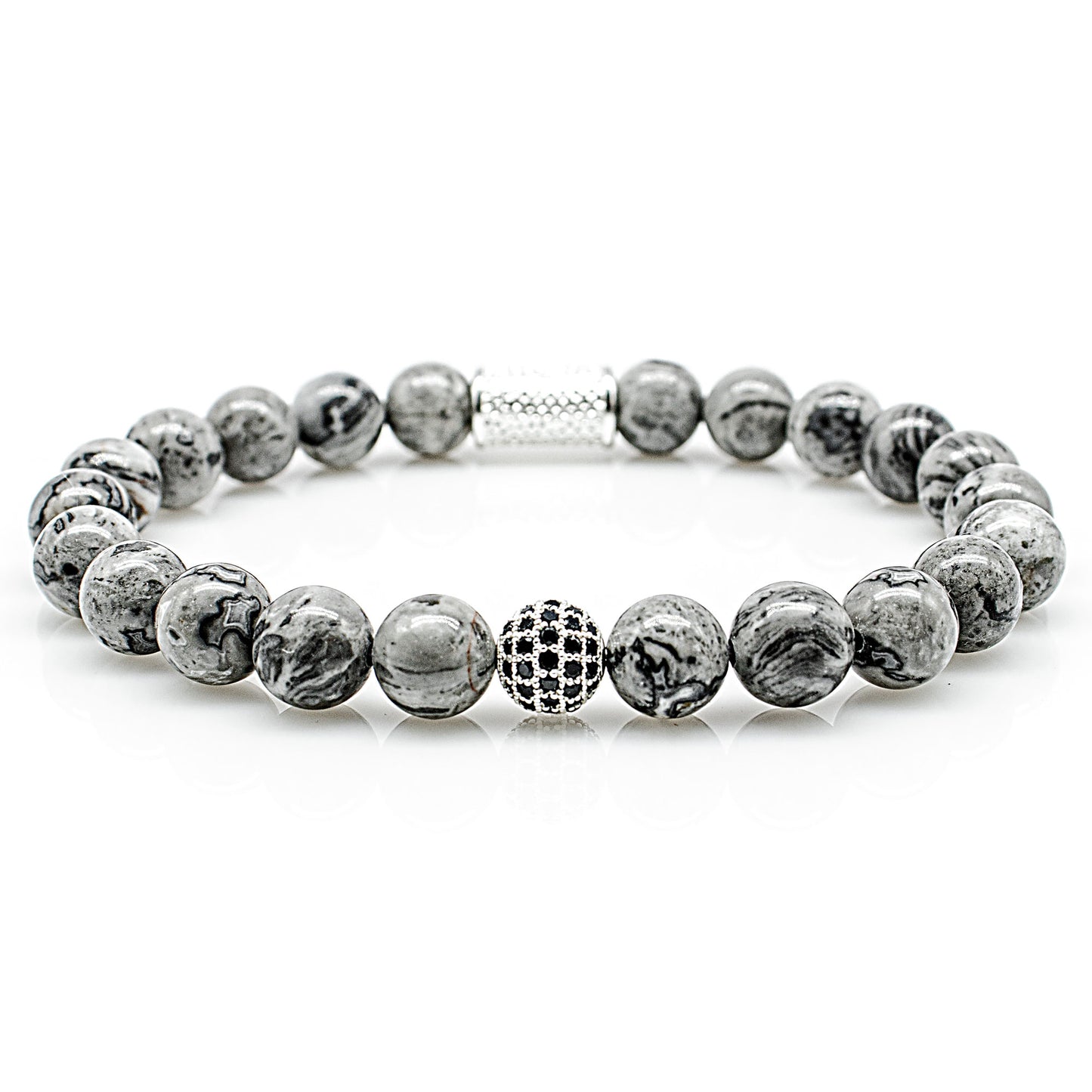 Jaspis Perlen Royal Beads 925 Sterling Silber