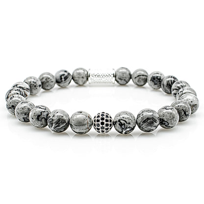 Jaspis Perlen Royal Beads 925 Sterling Silber