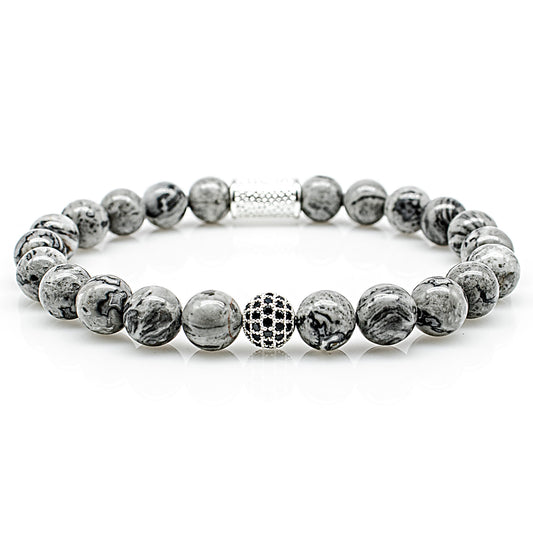 Jaspis Perlen Royal Beads 925 Sterling Silber