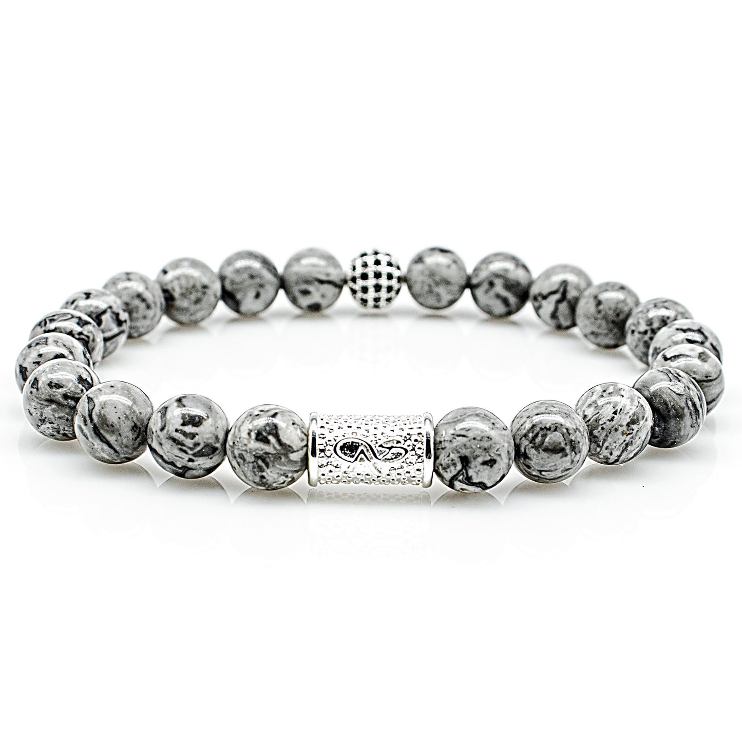 Jaspis Perlen Royal Beads 925 Sterling Silber