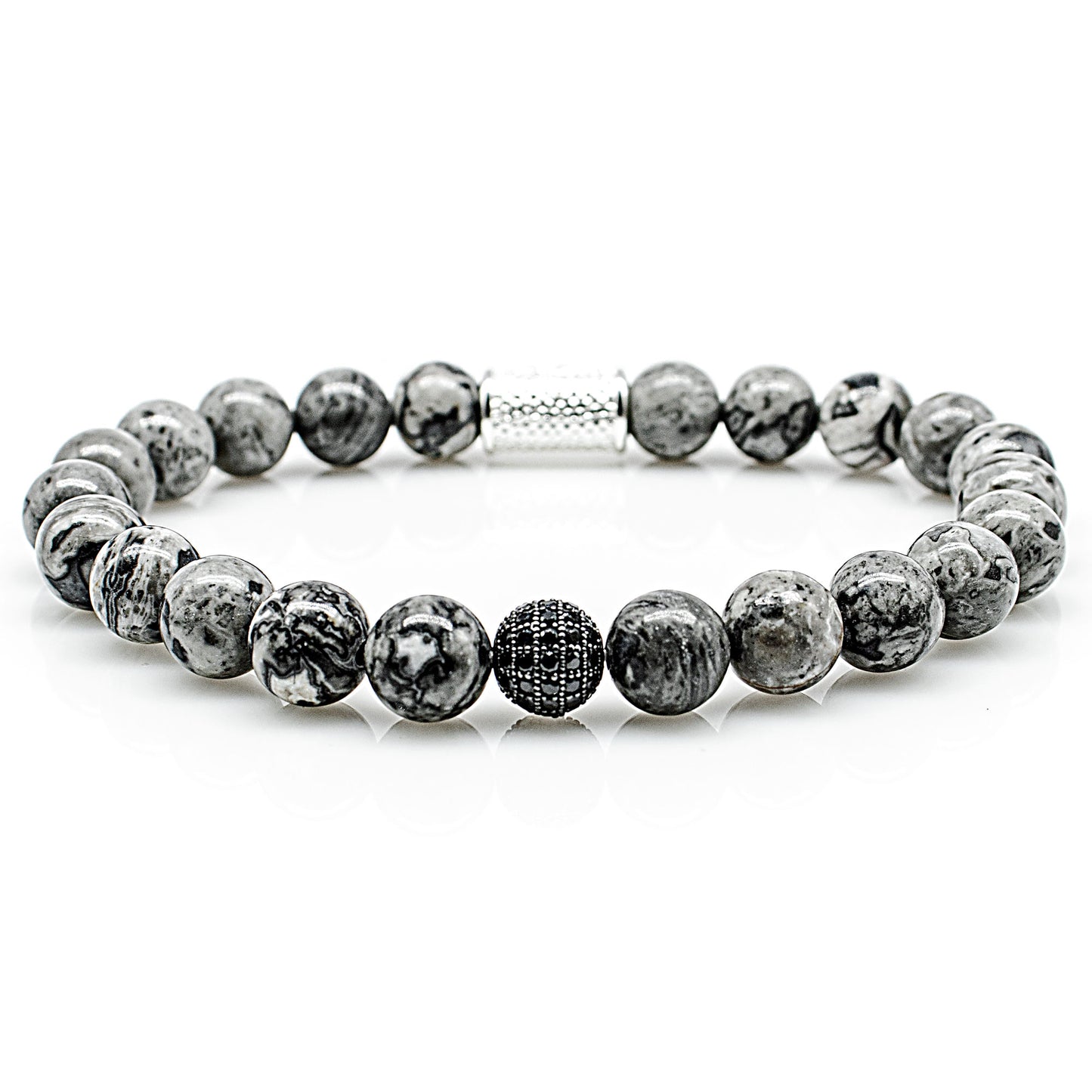 Jaspis Perlen Royal Beads 925 Sterling Silber