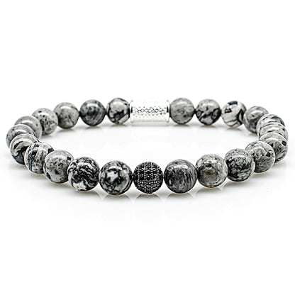 Jaspis Perlen Royal Beads 925 Sterling Silber