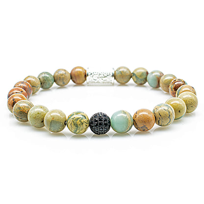 Serpentin Perlen Royal Beads 925 Sterling Silber