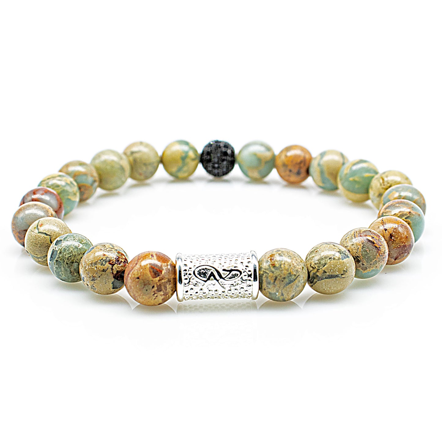 Serpentin Perlen Royal Beads 925 Sterling Silber