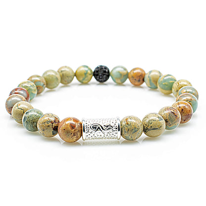 Serpentin Perlen Royal Beads 925 Sterling Silber