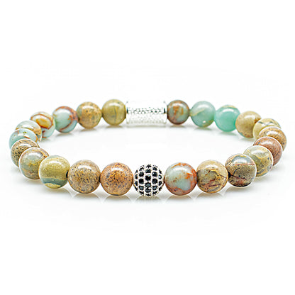 Serpentin Perlen Royal Beads 925 Sterling Silber