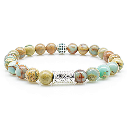 Serpentin Perlen Royal Beads 925 Sterling Silber