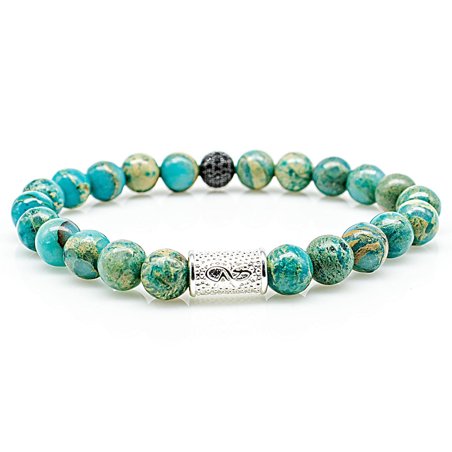 Aqua Terra Jaspis Perlen Royal Beads 925 Sterling Silber