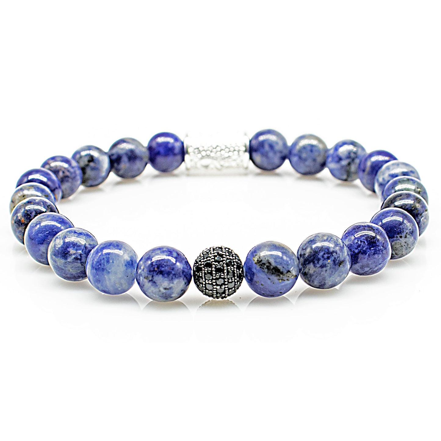 Sodalith Perlen Royal Beads 925 Sterling Silber