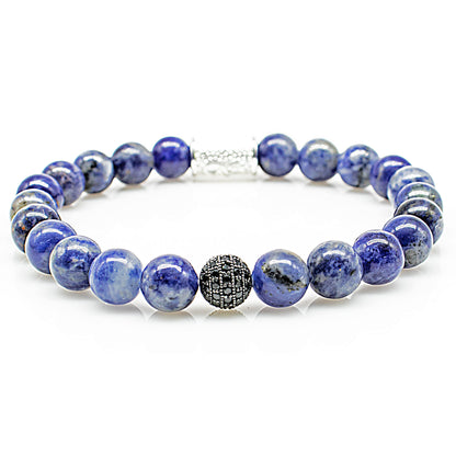 Sodalith Perlen Royal Beads 925 Sterling Silber