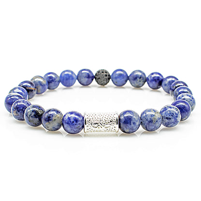 Sodalith Perlen Royal Beads 925 Sterling Silber