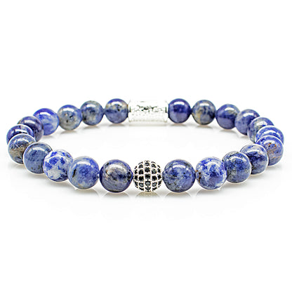 Sodalith Perlen Royal Beads 925 Sterling Silber