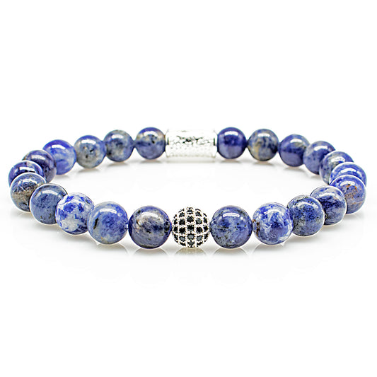 Sodalith Perlen Royal Beads 925 Sterling Silber