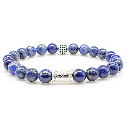 Sodalith Perlen Royal Beads 925 Sterling Silber