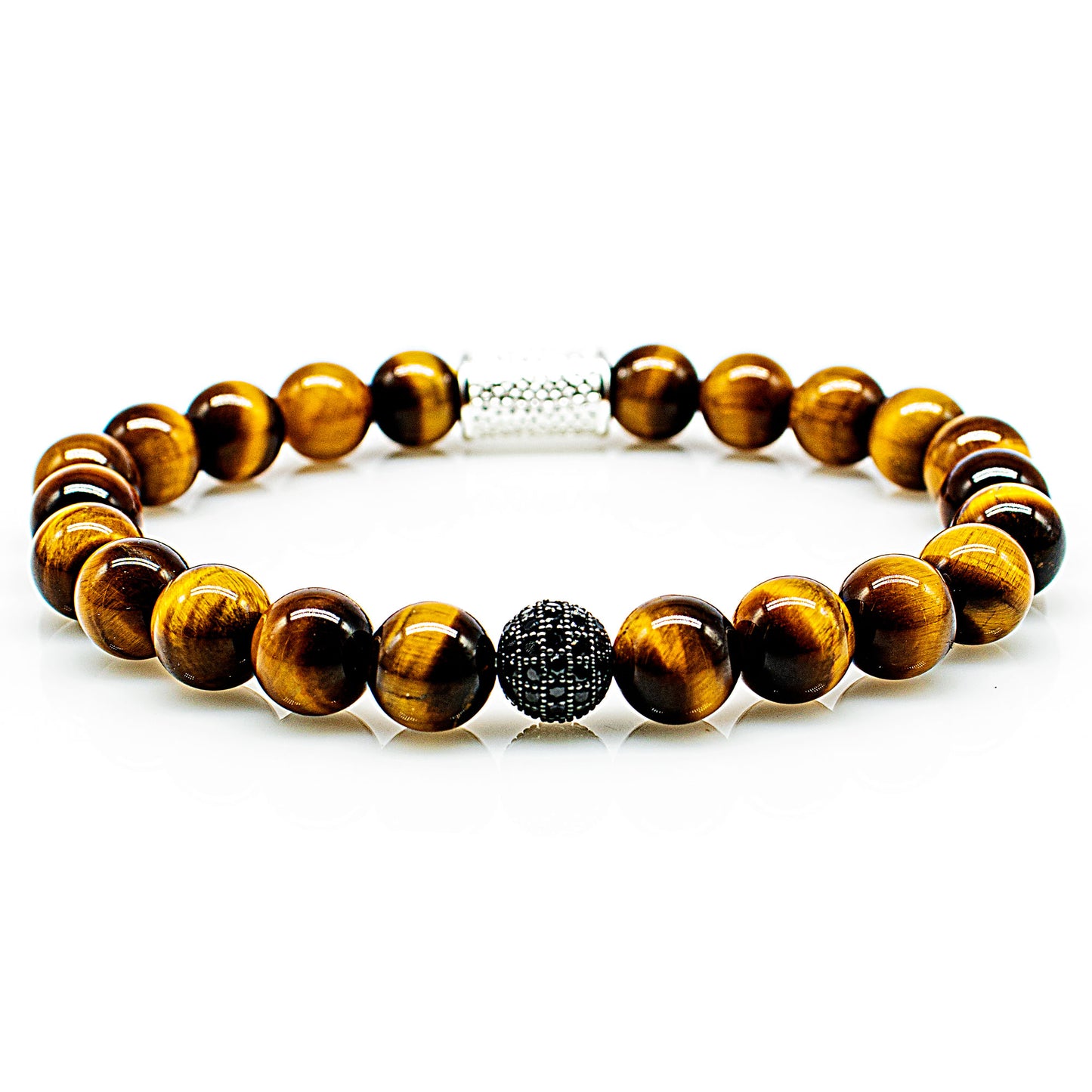 Tigerauge Perlen Royal Beads 925 Sterling Silber