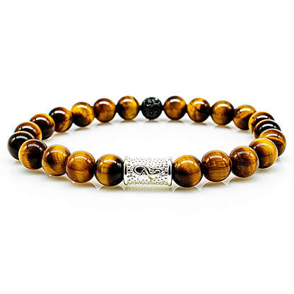 Tigerauge Perlen Royal Beads 925 Sterling Silber
