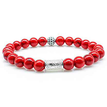 Roter Türkis Perlen Royal Beads 925 Sterling Silber
