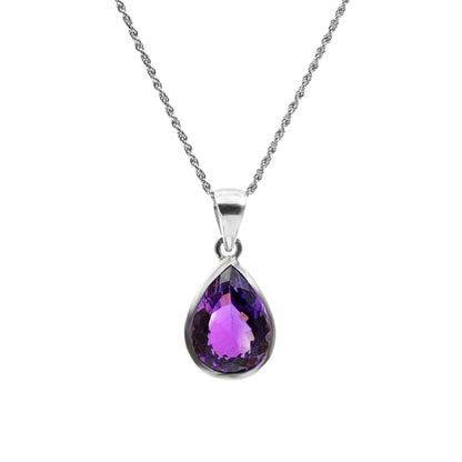 Amethyst 925 Sterling Silber Anhänger