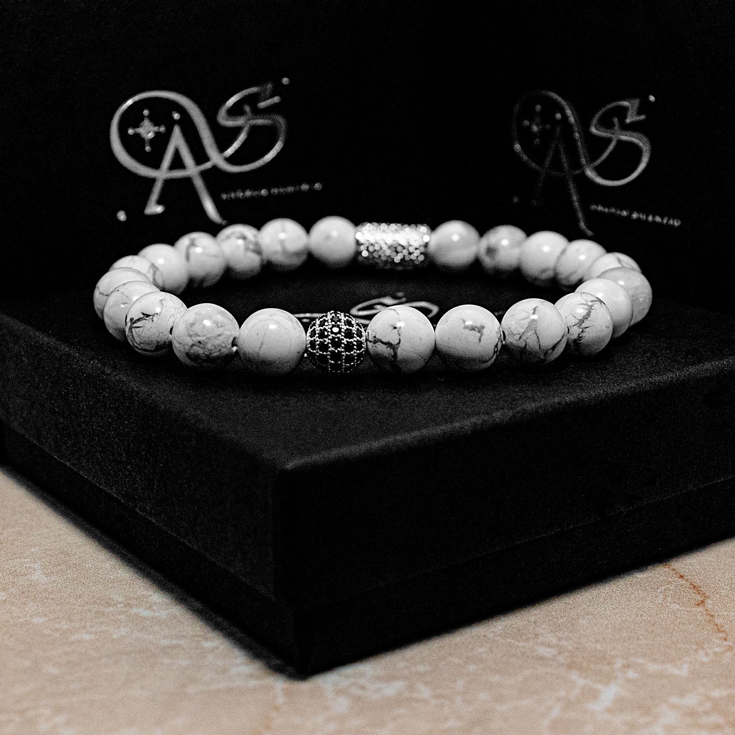 Howlith Perlen Royal Beads 925 Sterling Silber