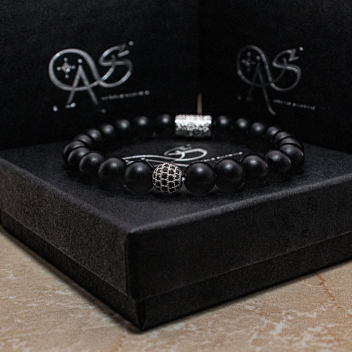 Onyx Perlen Matt Royal Beads 925 Sterling Silber