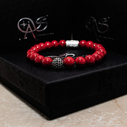 Roter Türkis Perlen Royal Beads 925 Sterling Silber