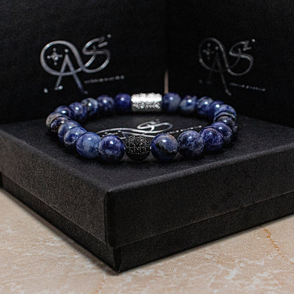 Sodalith Perlen Royal Beads 925 Sterling Silber