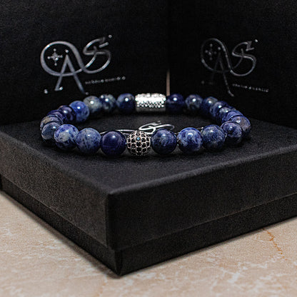 Sodalith Perlen Royal Beads 925 Sterling Silber