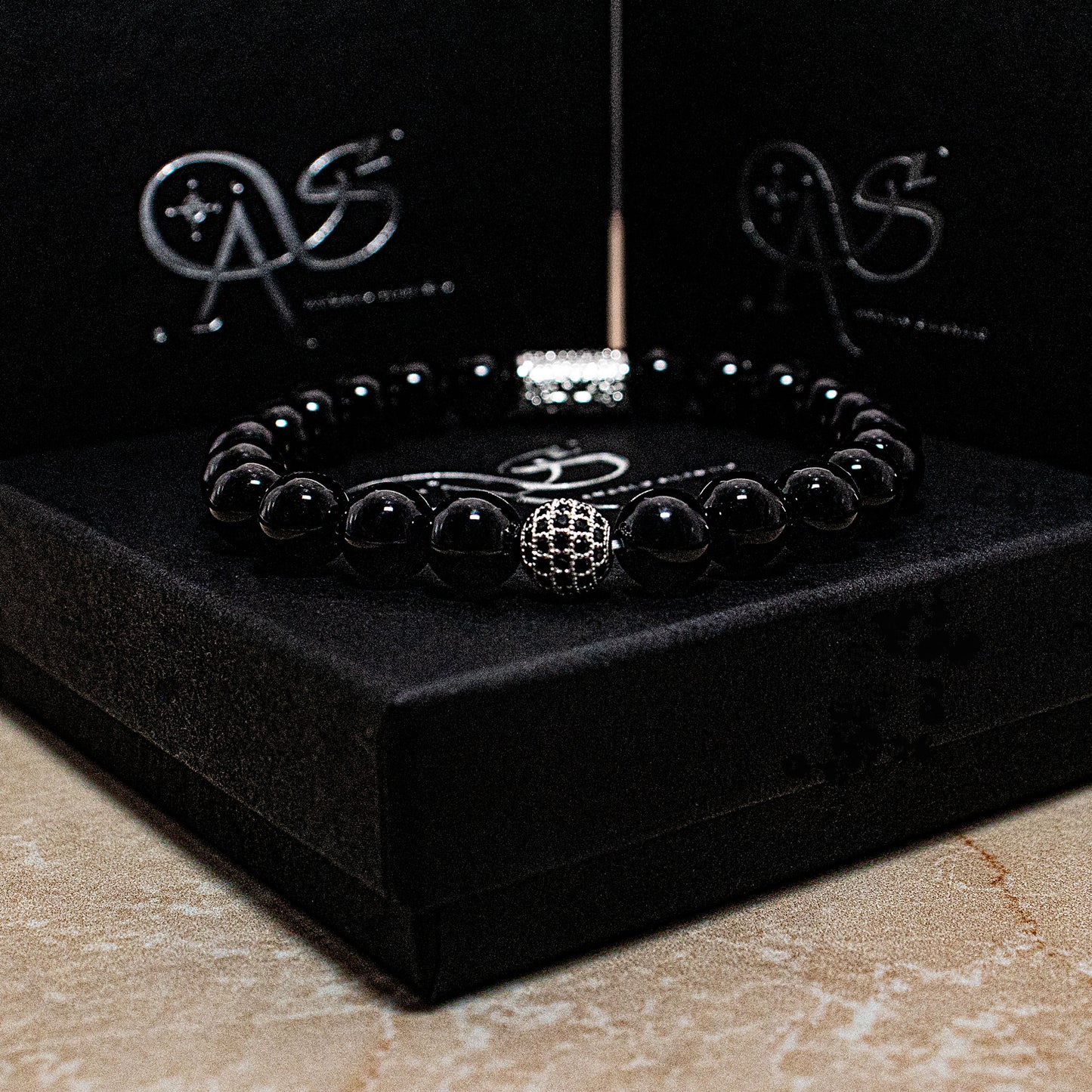 Onyx Perlen Royal Beads 925 Sterling Silber