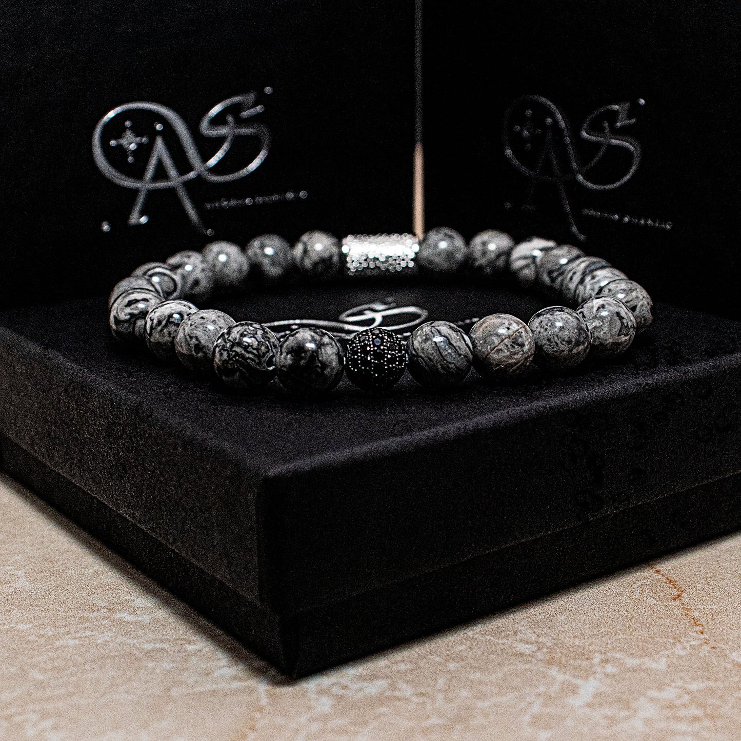 Jaspis Perlen Royal Beads 925 Sterling Silber