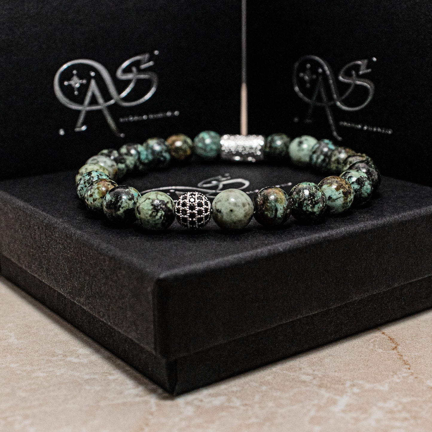 African Türkis Royal Beads 925 Sterling Silber