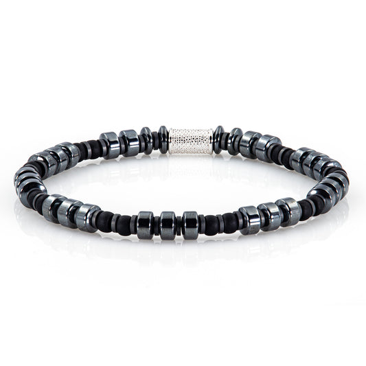 Black Hämatit Miyuki Perlen 925 Sterling Silber Rohdiniert 6mm