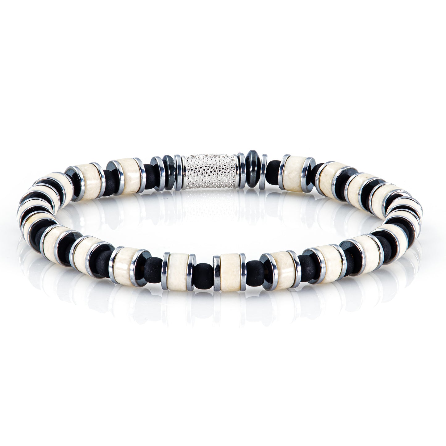 Riverstone Miyuki Perlen 925 Sterling Silber Rohdiniert 6mm